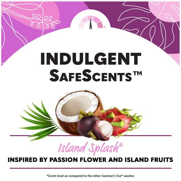 Summer's Eve Island Splash Refreshing Daily Feminine Wash, Removes Odor, pH balanced, 9 fl oz. (Pack of 10)