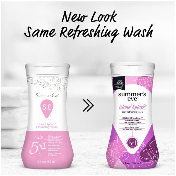 Summer's Eve Island Splash Refreshing Daily Feminine Wash, Removes Odor, pH balanced, 9 fl oz. (Pack of 10)