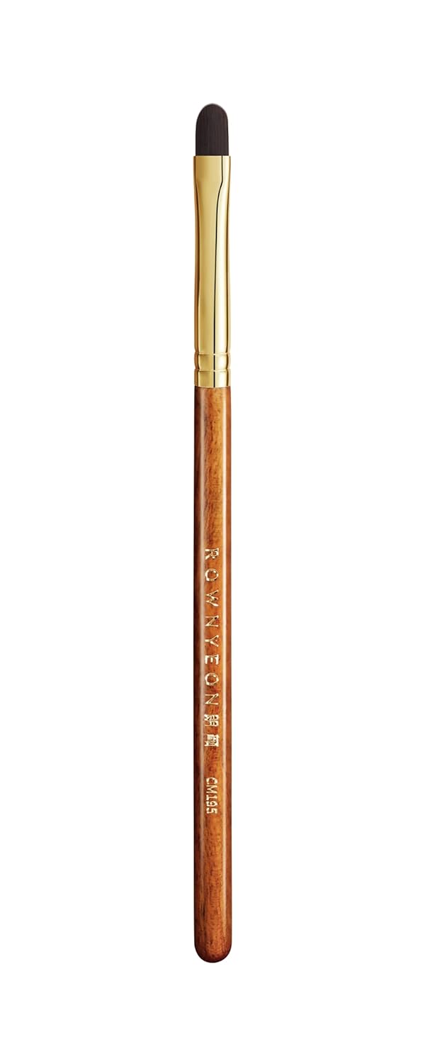 Desert Oak Series Pixel-Precise Detail Concealer Brush - Micro Teardrop Head for Acne Scars & Dark Spots, Sustainable Bubinga Handle (CM 195)