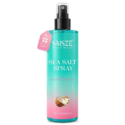 Sea Salt Spray for Women and Men, Travel Essentials, Beach Vacation Essentials, Coconut Volumizing Salt Water Spray, Effortlessly Achieve Beach, Wavy and Curly Hair, 8.8 oz