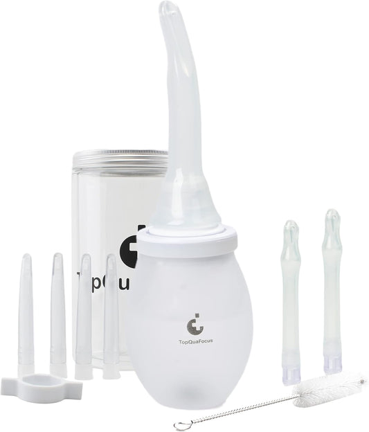 TopQuaFocus 14.5OZ Large Enema Bulb Kit Douche Bulb for Men Women Colon Cleaning Feminine Care Enemas -BPA and Phthalates Free Transparent