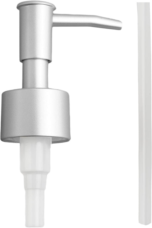 Lotion Soap Dispenser Replacement Pump for Bottles Fits 28/400 Thread Standard, for Dish Soap Refill Dispenser Kitchen Bathroom Worktop Bottles(Matte Silver)