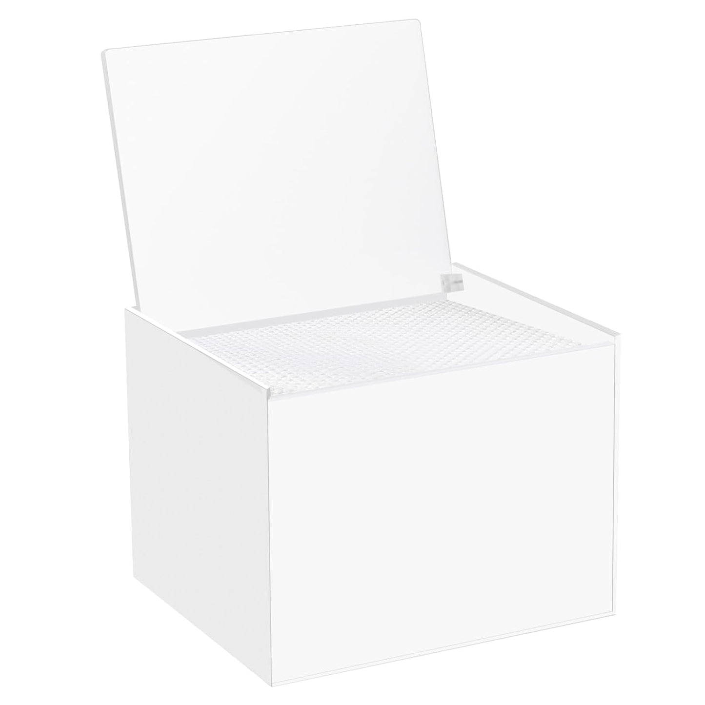 Disposable Face Towel Storage Box Compatible with Facial Towel XL, Acrylic Disposable Face Towelette Holder Container, White