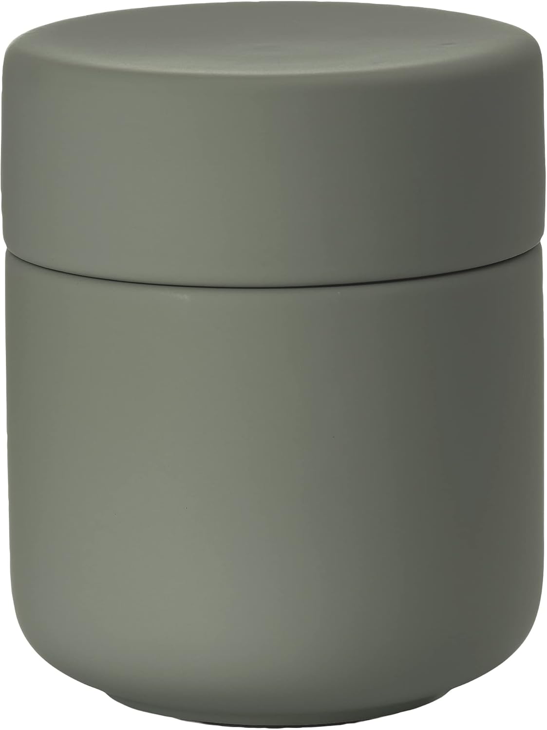 ZONE DENMARK Ume Taupe Cosmetic Jar - Elegant and Functional Storage Solution for Your Beauty Essentials, Infusing Scandinavian Design into Your Vanity Space (Olive Green)