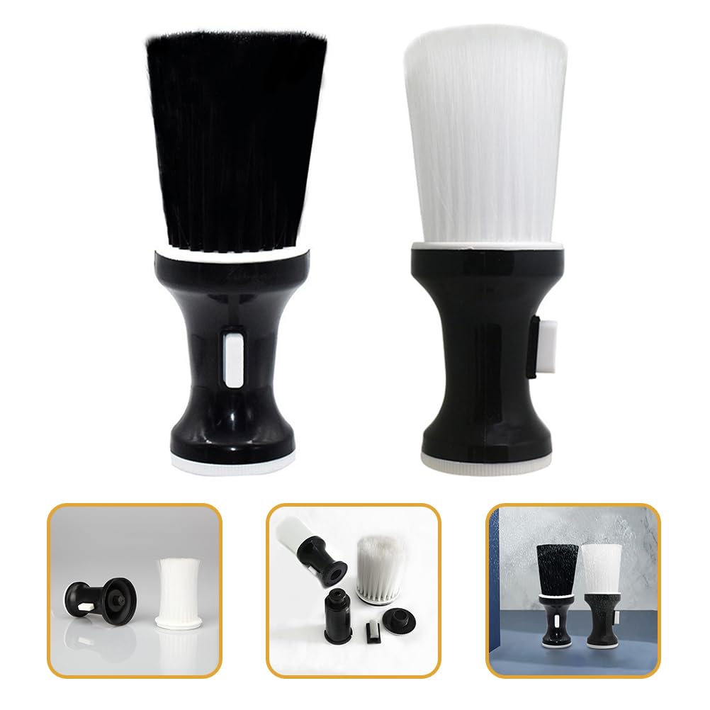 2pcs Barber Neck Hair Duster Brush, Body Powder Brush Barber Accessories Hair Cutting Accessories Mini Duster Brush neck duster brush for hair cutting for Barber Powder Fiber Hair Supplies