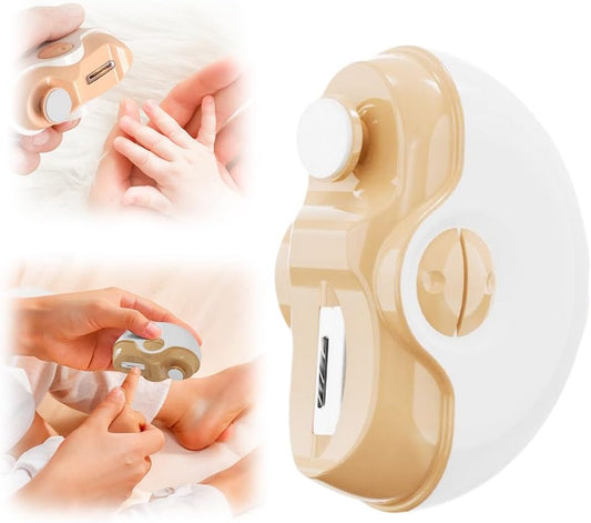 Electric Nail Clippers for Seniors, 2025 New 3 in 1 Electric Polishing Automatic Nail Clippers, Electric Nail Trimmer for Fingers and Toes with 2 Adjustable Speeds for Senior Adults (Yellow)