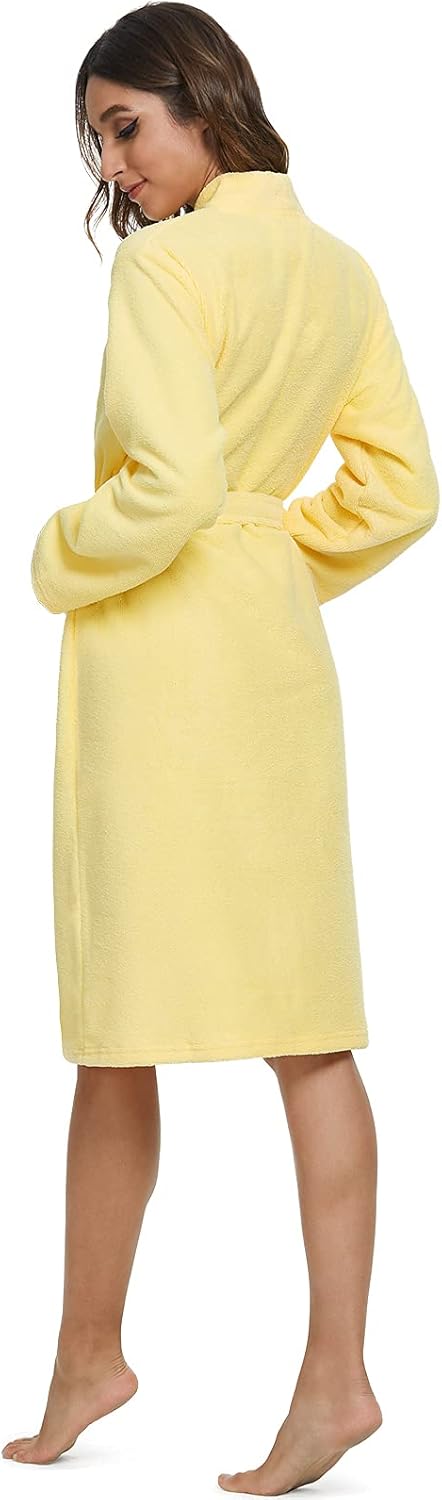 Orrpally Women Kimono Robes Lightweight Terry Cloth Bathrobe Knee Length Bath Robe