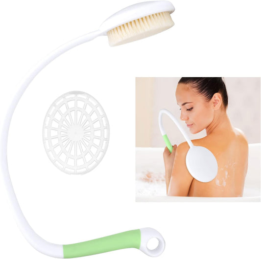 27.5” Back Bath Brush with Long Curved Long Handle,Shower Brush with U-Shaped for Cleaning,Body Scrubber for Elderly,Disabled, Post-Surgery,Limited Mobility,Spine Pain,Frozen Shoulder