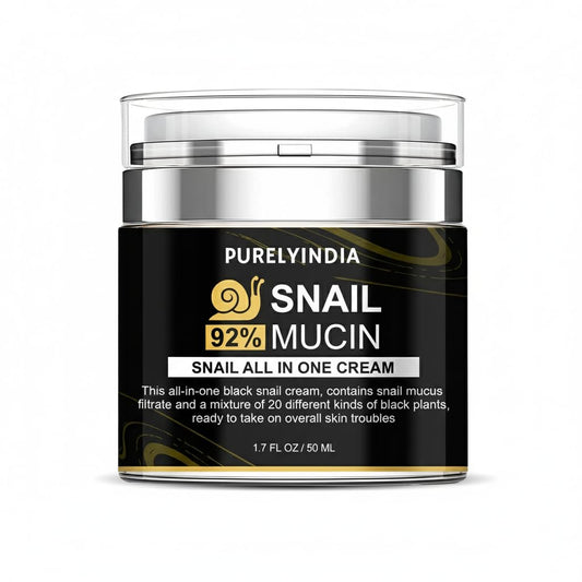 “92% Snail Secretion Filtrate Snail Mucin Cream-Serum Hybrid – Deep Repair & Hydration – Lightweight Snail Mucin Cream / Serum for Sensitive, Dry & Oily Skin – Cruelty-Free, Fragrance-Free – 50 ml”