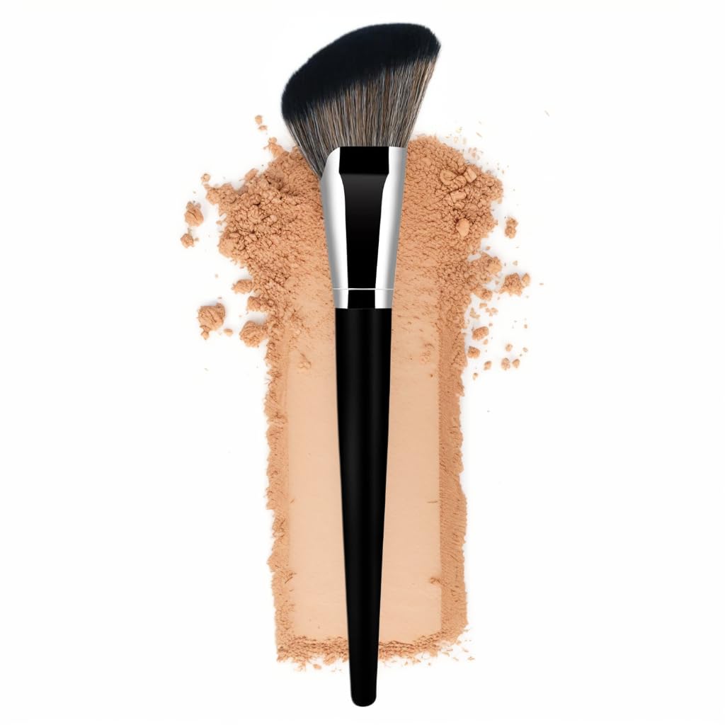 Foundation Brush Triangle Powder Brush Banidy Angled Makeup Brush Fan Contour Brush Professional Blush Brush Bronzer Brush for Liquid,Cream Mineral,Powder