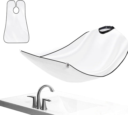 Beard Bib and Apron Catcher for Men Shaving and Trimming, Non-Stick Cape Grooming Cloth, Valentine's Day Gifts
