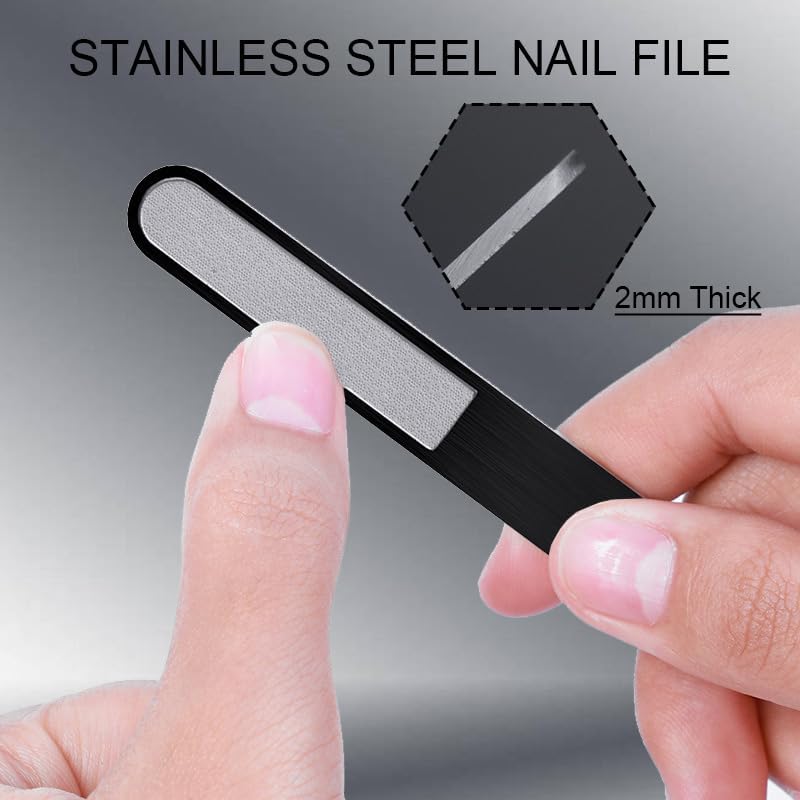 Nail Clippers for Seniors, Wide Jaw Fingernail Clippers and Angled Head Toenail Clippers for Thick Nail, Professional German Nail Clippers for Men, Women & Pregnant (Black 3)