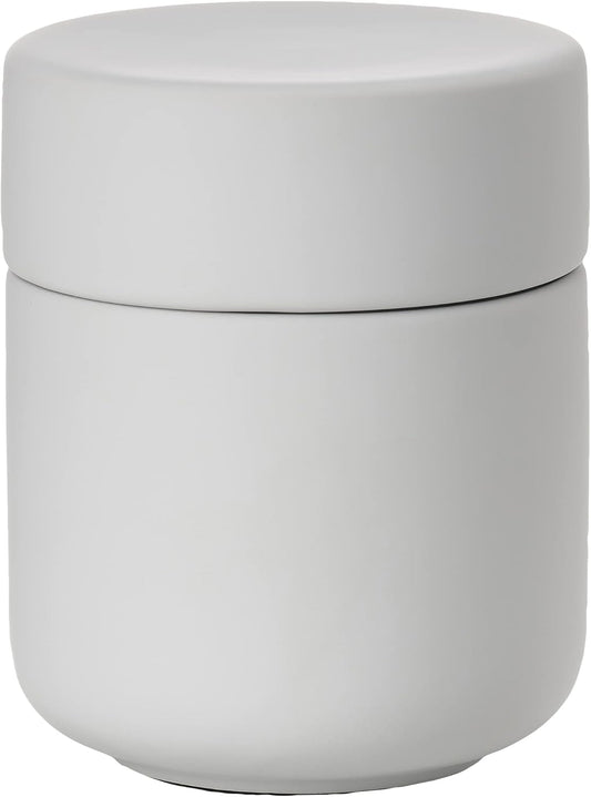 ZONE DENMARK Ume Taupe Cosmetic Jar - Elegant and Functional Storage Solution for Your Beauty Essentials, Infusing Scandinavian Design into Your Vanity Space (Soft Grey)
