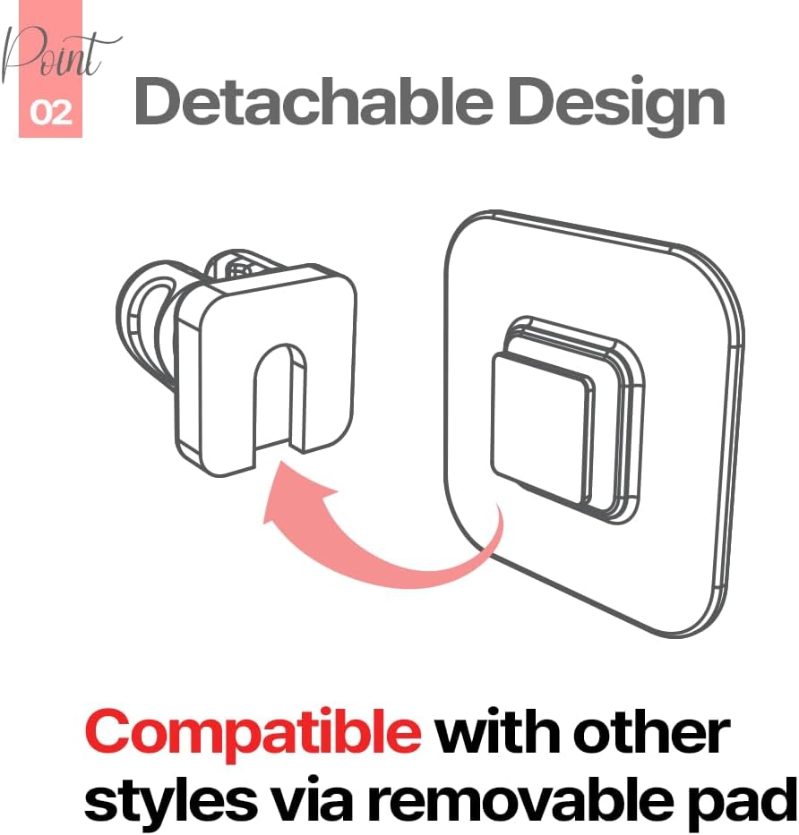 1+1 Silunity Silicone Toothbrush Holder - Suction & Stick, Reusable Sticker - Wall Mounted for Bathroom/Shower - Made in Korea - Ideal for Toothbrushes/Razors (White Pad (1+1), Single)