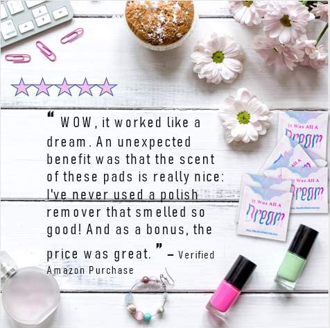 La Fresh Nail Polish Remover Wet Wipes with Lavender, Aloe Vera, and Vitamin E Pack of 50ct Acetone-Infused Pads - Nail Care Travel Essentials