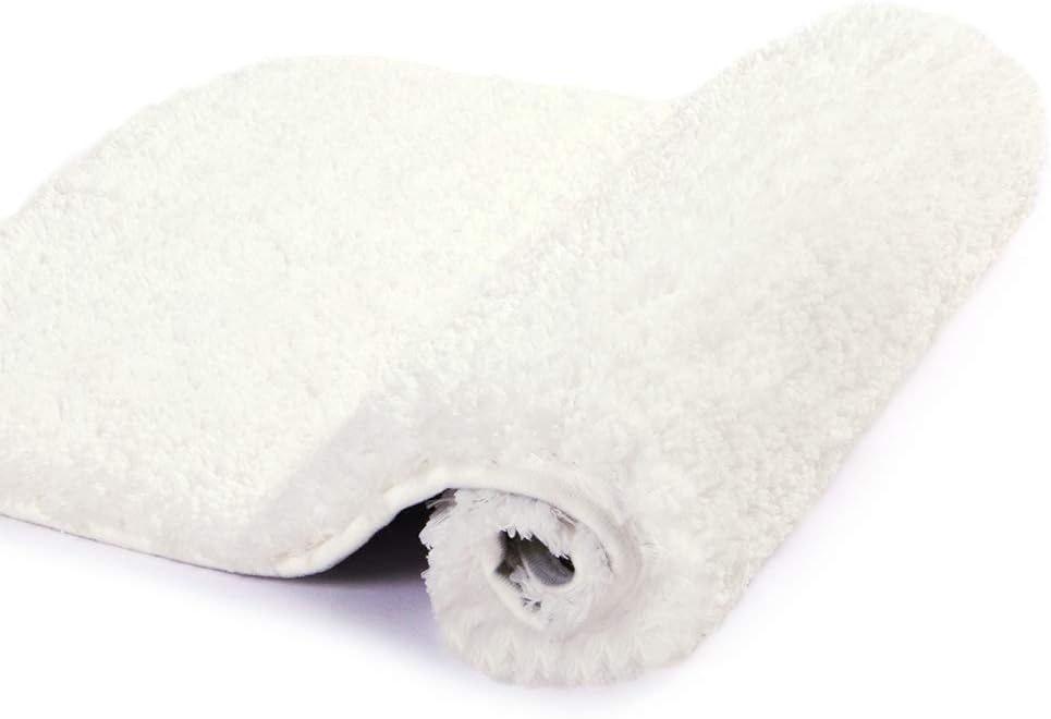 Walensee Large Bathroom Rug (24 x 36, Ivory) Extra Soft and Absorbent Shaggy Bath Mat Machine Washable Microfiber Non Slip Luxury Floor Mat