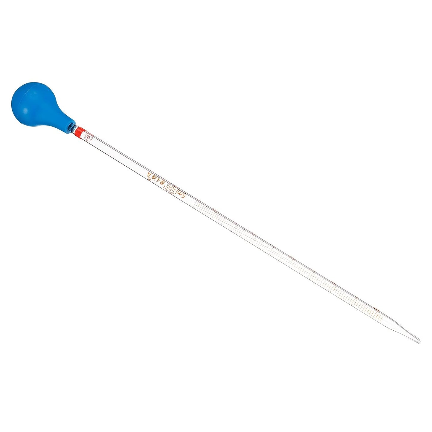 PATIKIL Graduated Dropper Pipettes Kit, 5ml Borosilicate Glass Pipette with Rubber Cap for Transfer Liquid for Lab, Chemistry, Clear