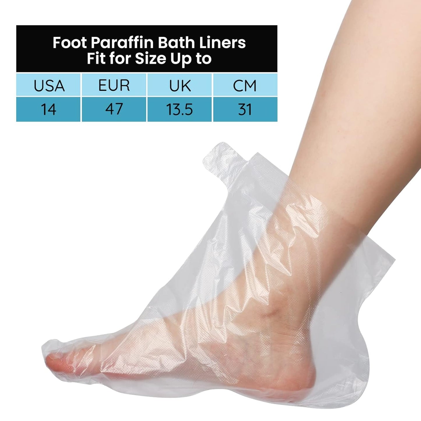 Segbeauty Paraffin Baths Liners for Foot, 400pcs Larger & Thicker Thermal Foot Covers, Plastic Paraffin Bath Socks Hot Wax thera-py Booties Bags for SPA Wax treat-ment Paraffin Wax Machine