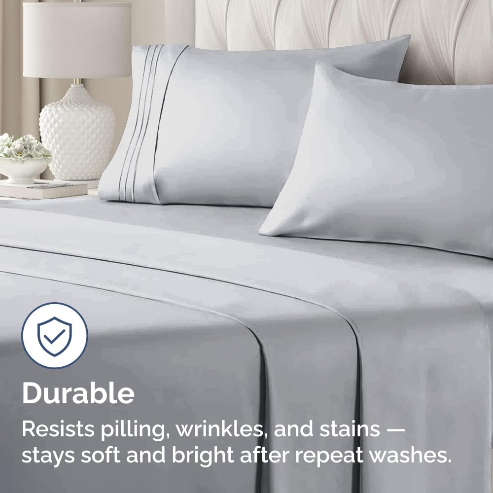 King Pillow Cases Set of 2 - Ultra Soft Hotel Quality Pillowcase Covers - Comfy, Cozy & Wrinkle Free - Shrinkage, Stain & Fade Resistant - Machine Washable Pillow Protectors - 2 Piece Set - Steel Blue