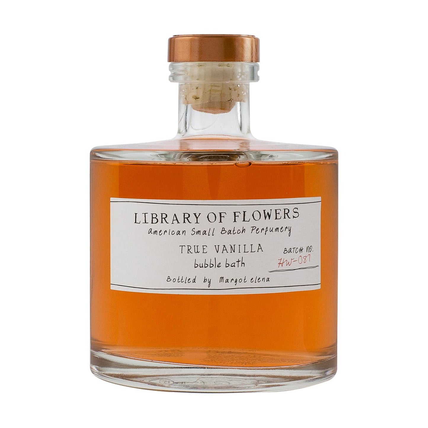 Library of Flowers True Vanilla Bubble Bath, 17 fl. oz. - Bergamot, Dark Vanilla & Amber – Relaxing & Gentle Bubble Bath Soap, Skin Hydrating & Deep Moisturizing, Cocoa Butter & Green Tea
