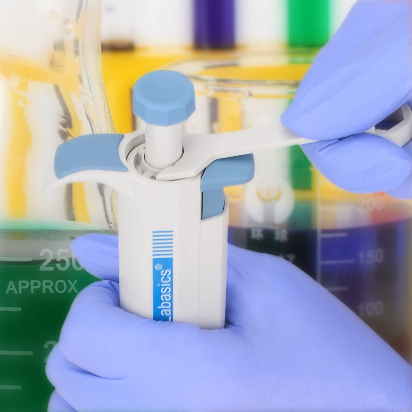 Labasics Single Channel Pipettor Controller, Adjustable Variable Volume Micropipette Pipette Pipet with Replaceable Tip Cone for Laboratory Research, 100-1000 µL