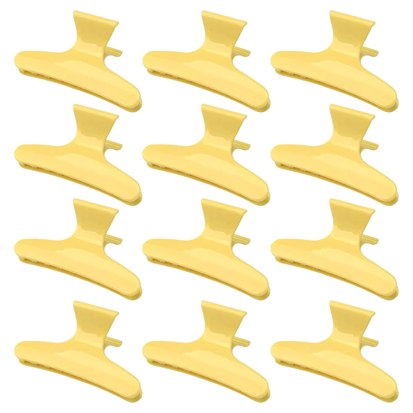 Ondder 12 Pack Butterfly Hair Clamps Clips Hair Claw Clips Salon Pro Section Clip for Styling Sectioning Cutting Coloring Hair Clips Hairdressing Salon Tool Hair Accessories for Women Girls