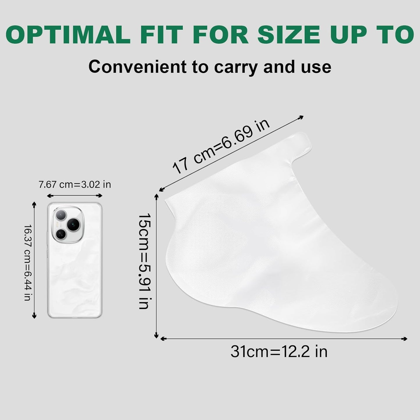 300PCS Disposable Foot Covers for Feet Moisturizer Socks - Plastic Foot Covers Extra Large Size for Pedicure, Moisturizing & Paraffin Wax Treatments, Spa Socks Designed for Foot Care