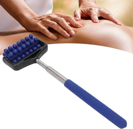ZJchao Back Scratchers, Telescopic Massager Back Muscle Roller Adjustable Back Head Arm Scratch Roller for Muscle Relax Portable Extended Scraper Telescoping Backscratchers for Men Women(Navy Blue)