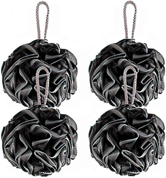 Loofah Bath Sponge, Novosun Soft Shower Sponge Set Extra Large Mesh Pouf Scrubber for Men and Women Exfoliate,Wash Sponge,Cleanse,Soothe Skin Pack of 4, XL 75g