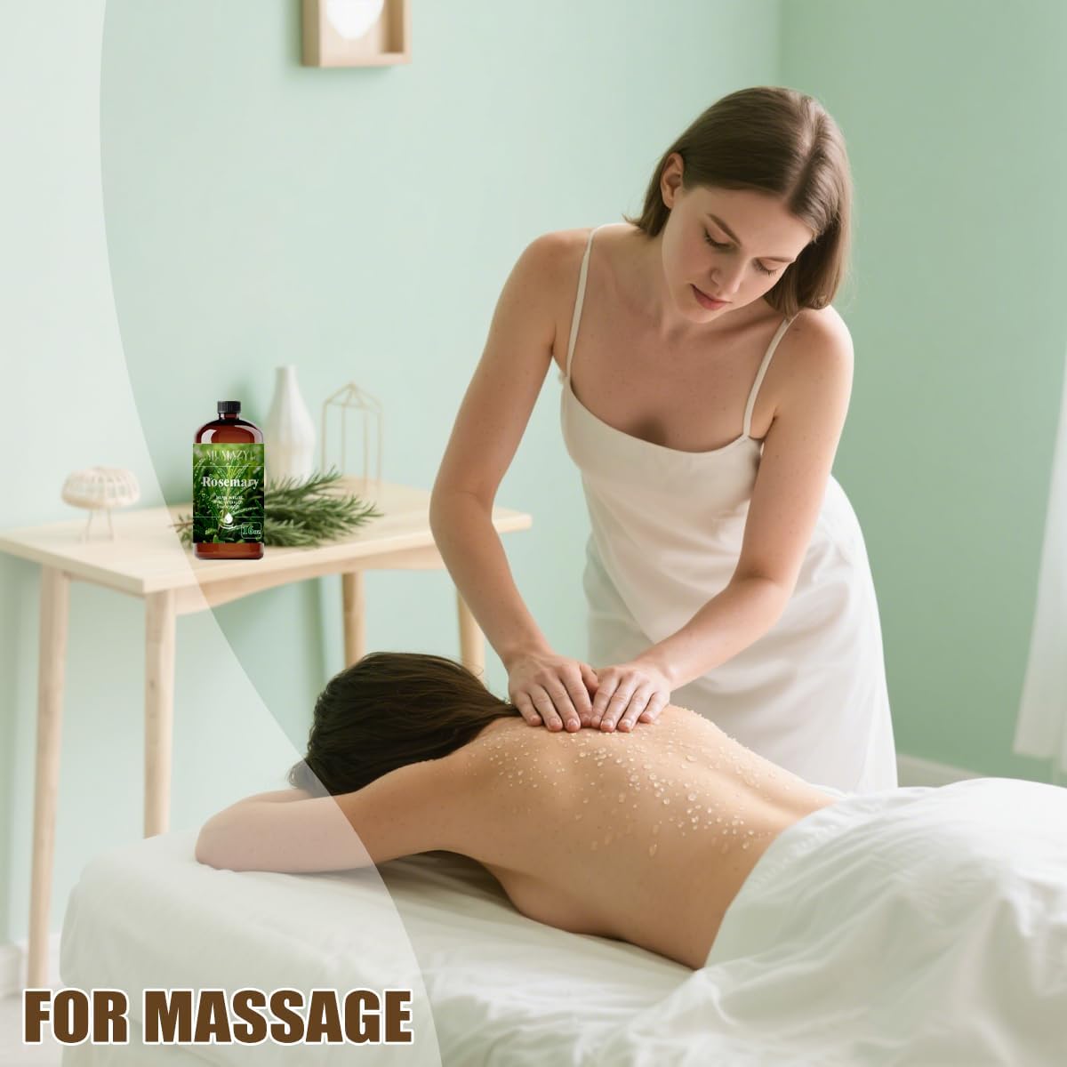 Rosemary Essential Oil, Rosemary Oil 16 Fl Oz 480ML for Diffuser Humidifier Yoga Cleaning DIY Candle Soap Making Essential Oils