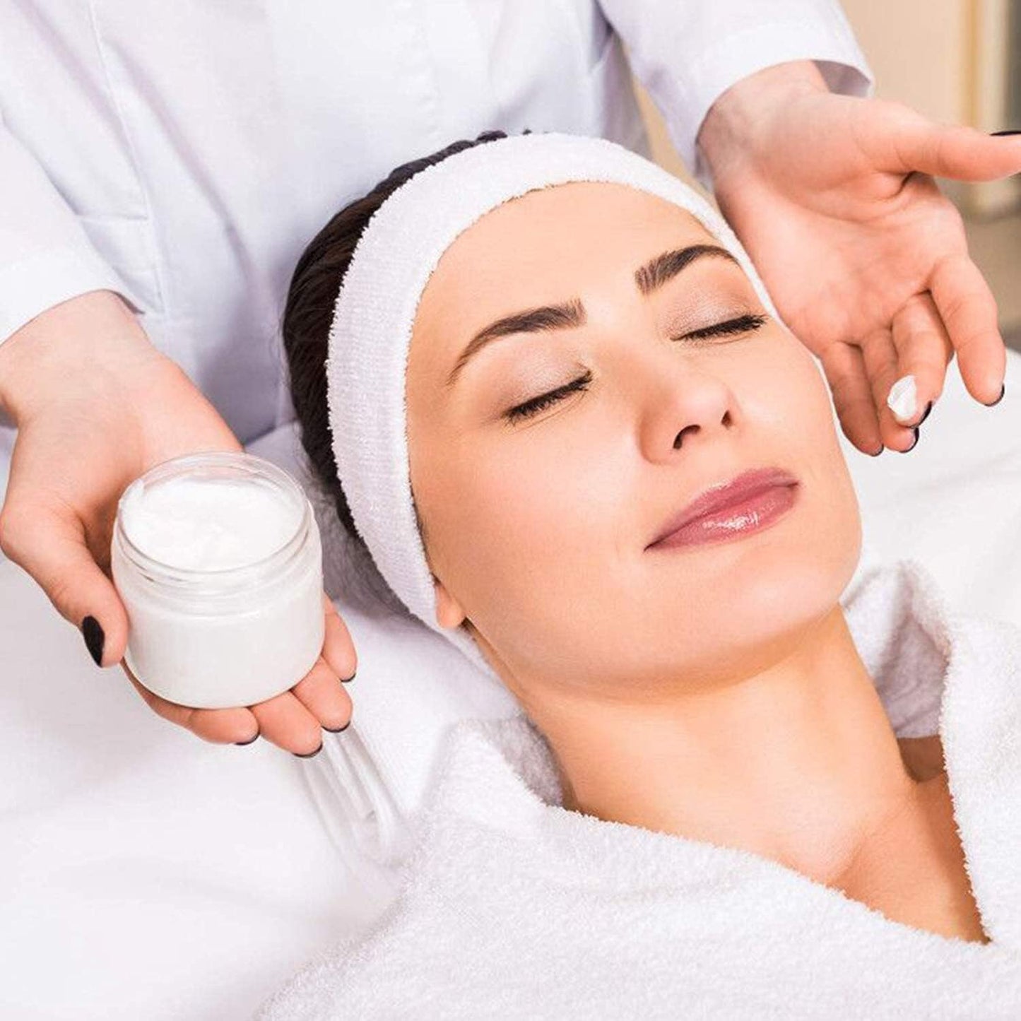 2 Pack 100ml Frosted Glass Cream Jars with Bamboo lids,Wide Mouth Makeup Sample Storage Pot Dispenser Bottles for travel Jars Face Eye Shadow (100g)