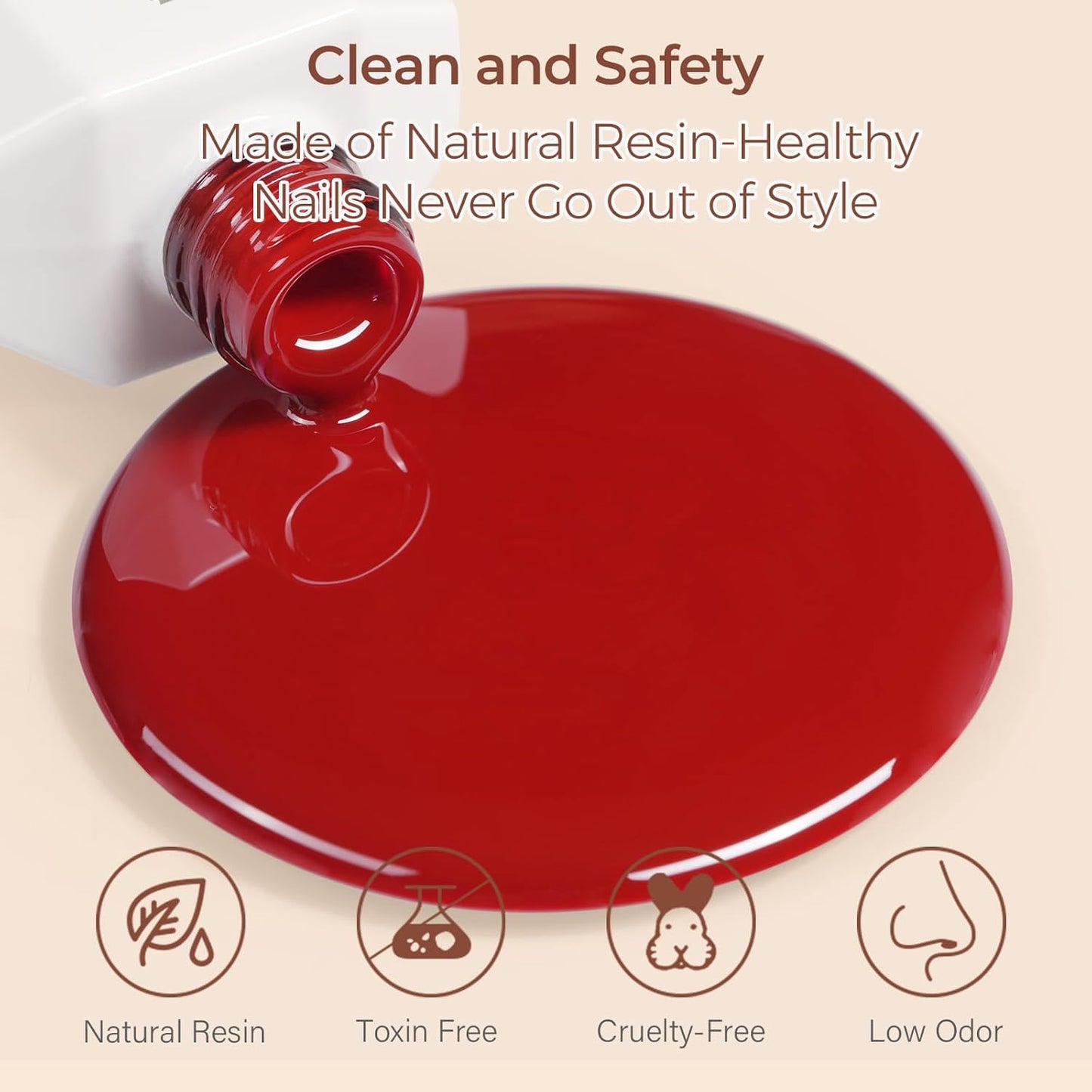 AILLSA Cherry Red Gel Nail Polish Burgundy Dark Nail Polish Blood Color Fall Winter Gels Polish Garnet Carmine Opaque Nails Soak Off U V Gel Polish Manicure Salon at Home 0.51 Fl Oz/GF03