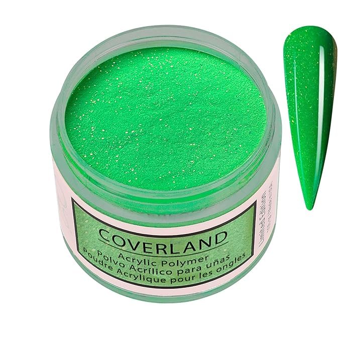 Tones Coverland Acrylic Nail Powder "Green Apple" - Limited Edition Acrylic Powder for Nail Design, Sculpting, and Masking Nail Bed Imperfections - Professional Acrylic Nail Supplies - (1.5 Oz)