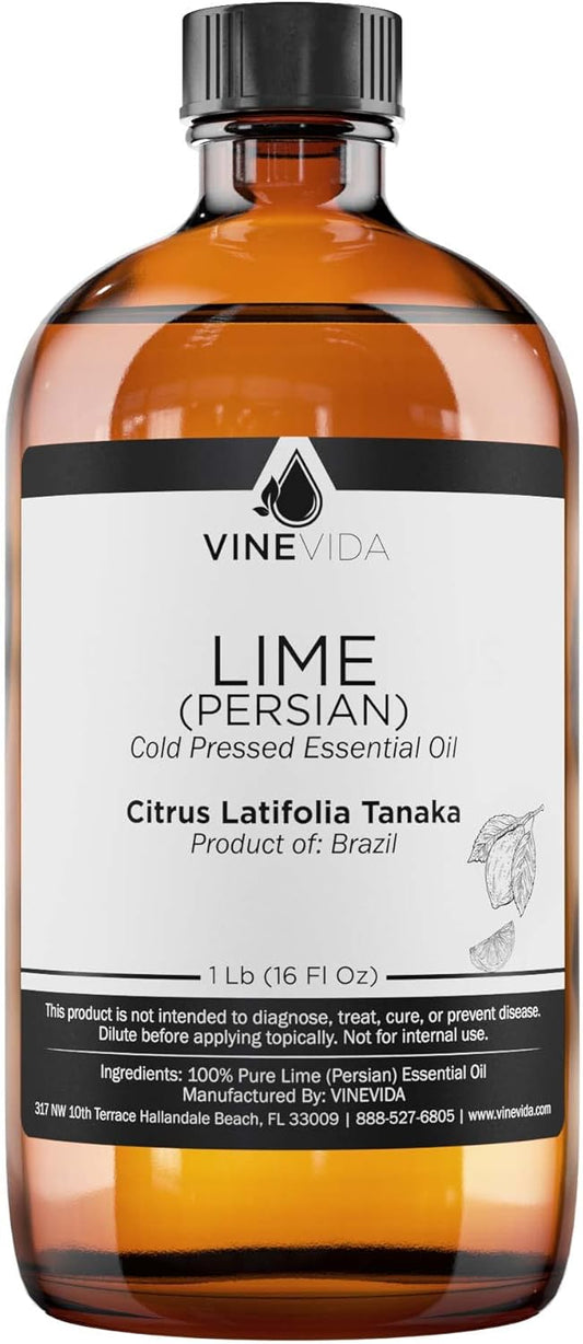 VINEVIDA Lime Essential Oil 16 oz - Pure, Undiluted Lime Oil for Candle Making, Soap Making, and DIY Projects