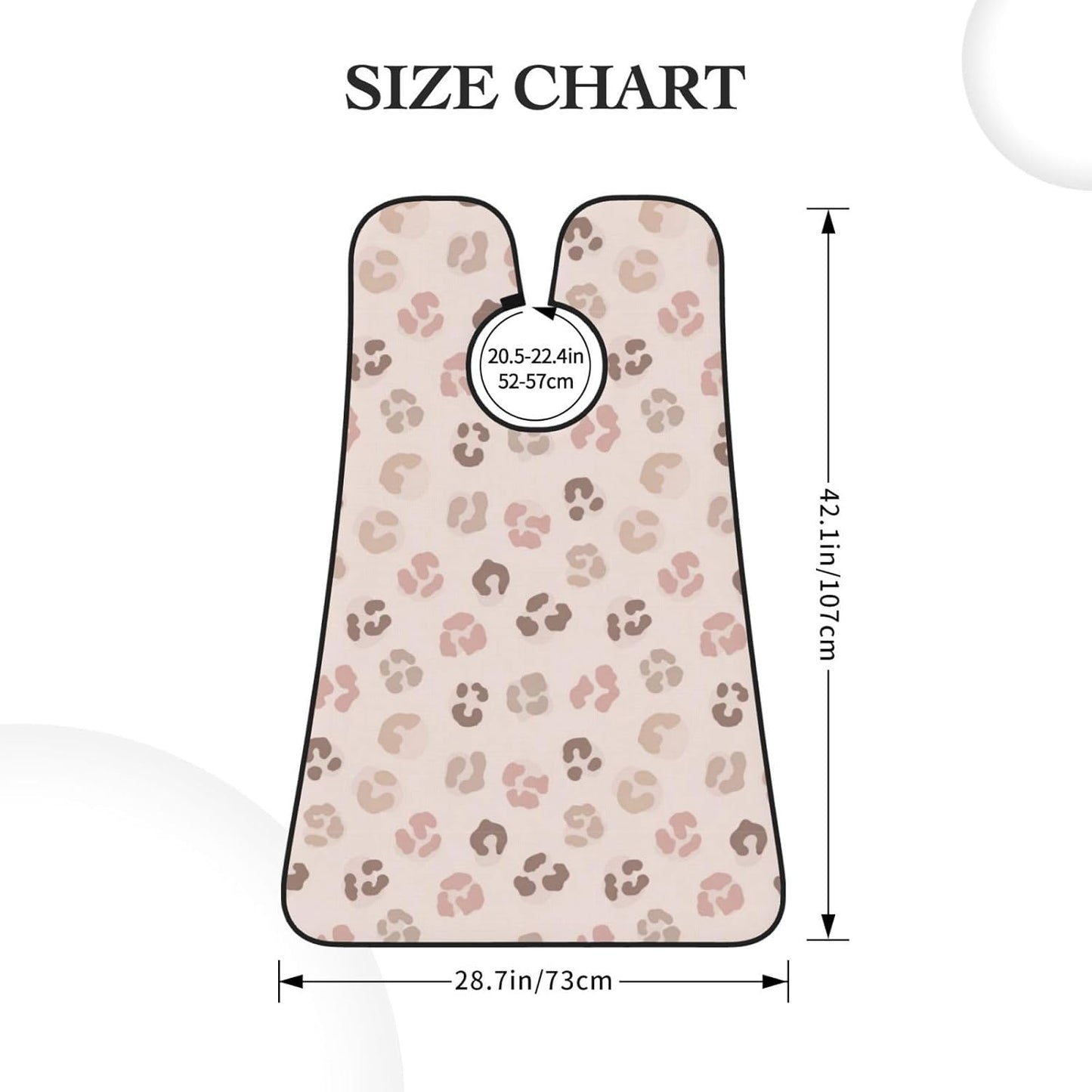 Adjustable Beard Catcher Apron, Cheetah Skin Wild Animal Pink Rose Gold Leopard Print Shave Bib, Non-Stick Waterproof Grooming Bib, Shaving Essential for Men Dad Christmas