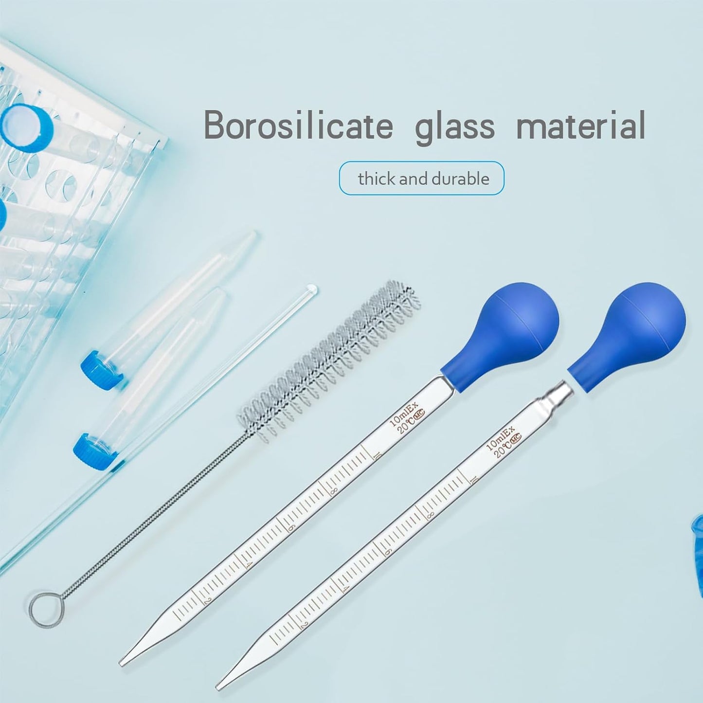 Droppers 10ml Pipettes Glass Graduated Dropper Lab Pipette Liquid Pipette (4)