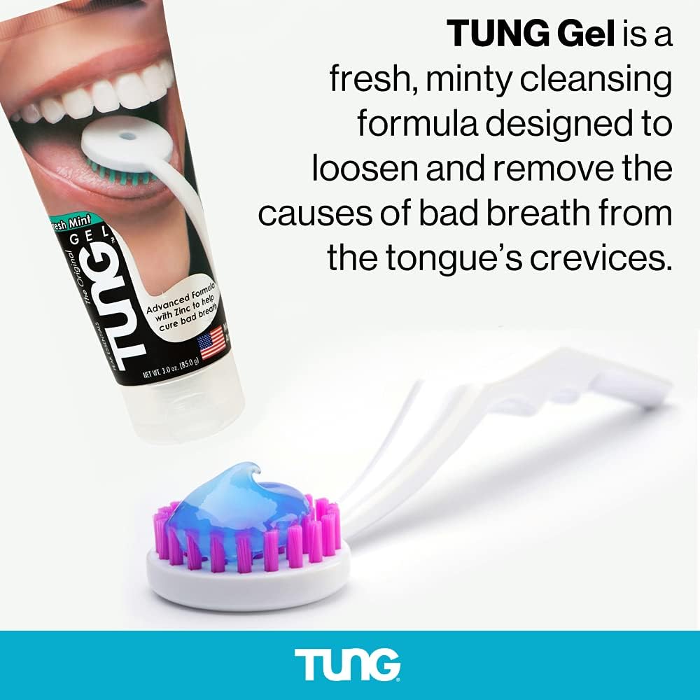 TUNG Brush Tongue Cleaner, Plastic TUNG Scraper, Tongue Cleaning to Fight Bad Breath, Halitosis Defense, USA Made, 2-Pack