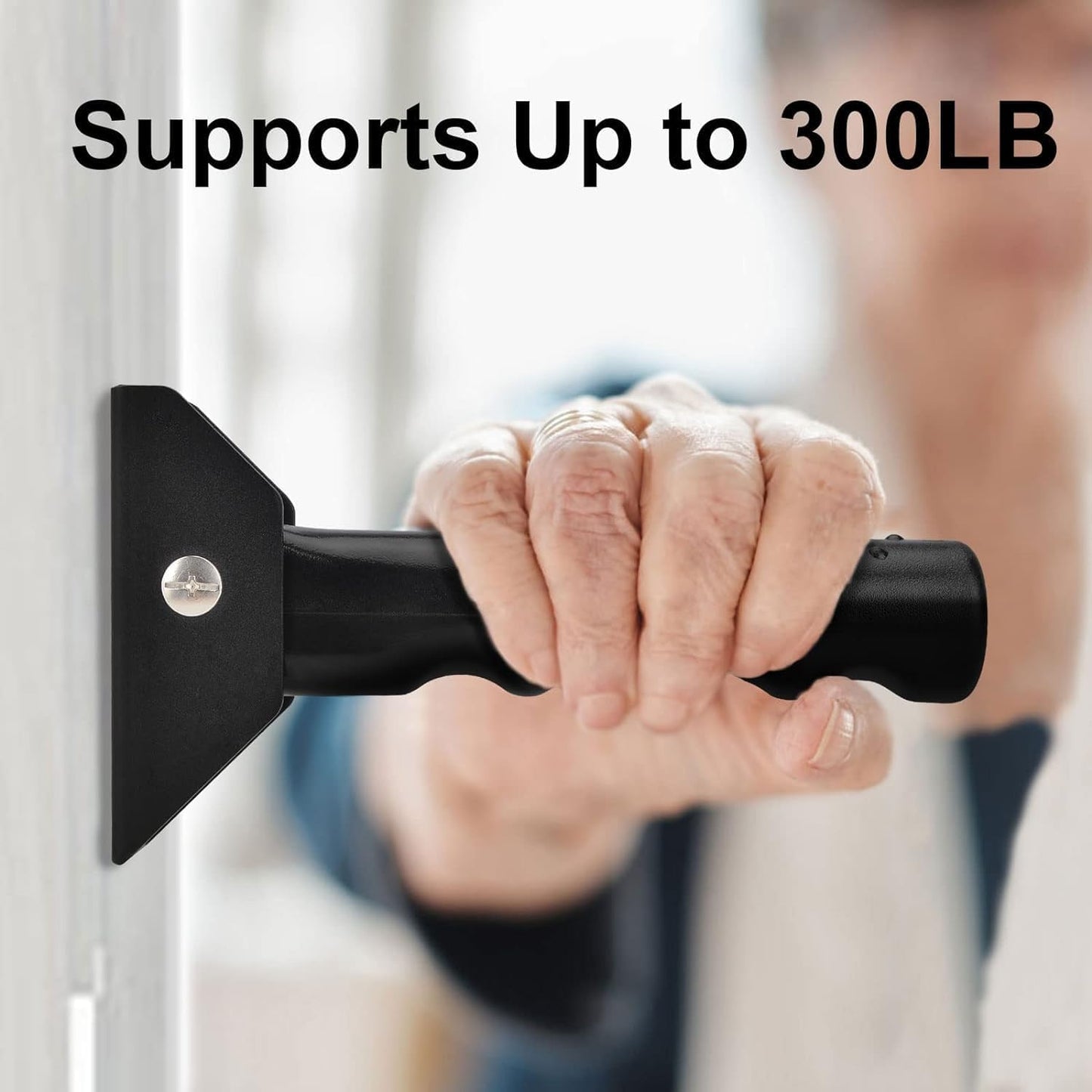 iGuerburn Doorway Flip Assist Handle, Door Assistant Support Grip Handle, Doorway Stair Assist Grab Bar for Elderly or People Who with Balance Issues - Supports Up to 300 Pounds (2 Pack)