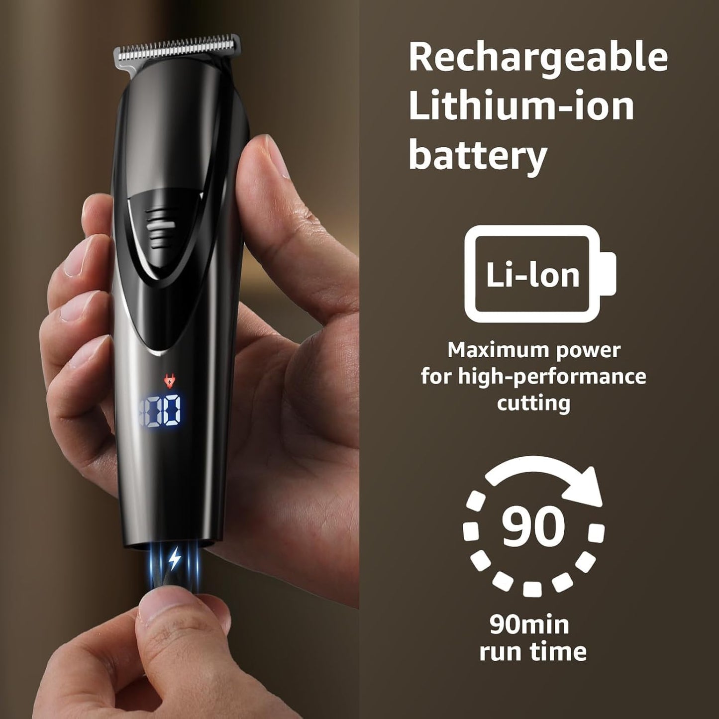 SHPAVVER Beard Trimmer for Men: Professional Barber Hair Clippers - 16-in-1 Cordless Grooming Kit - Waterproof Electric Razor with Turbo Speed & Precision Blades