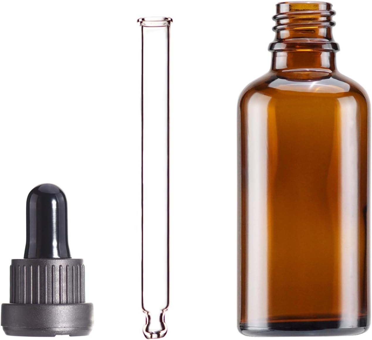 YIZHAO Amber Glass Dropper Bottle 2oz, Tincture Bottles with Glass Dropper, for Essential Oils, Aromatherapy, Cosmetic, Laboratory, Pharmacy, Liquids, Travel –6 Pcs