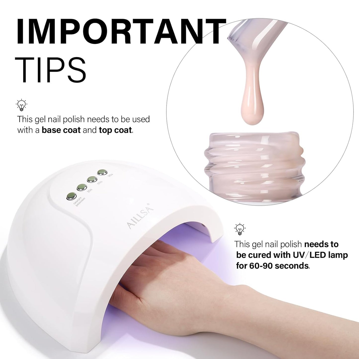 AILLSA Nude Gel Nail Polish Cloud Kiss Jelly Gel Polish Sheer Light Neutral Translucent Gel Polish Long Lasting Milky White Peach Color Soak Off U V Gel for French Manicure Nail Art at Home 0.51 Oz