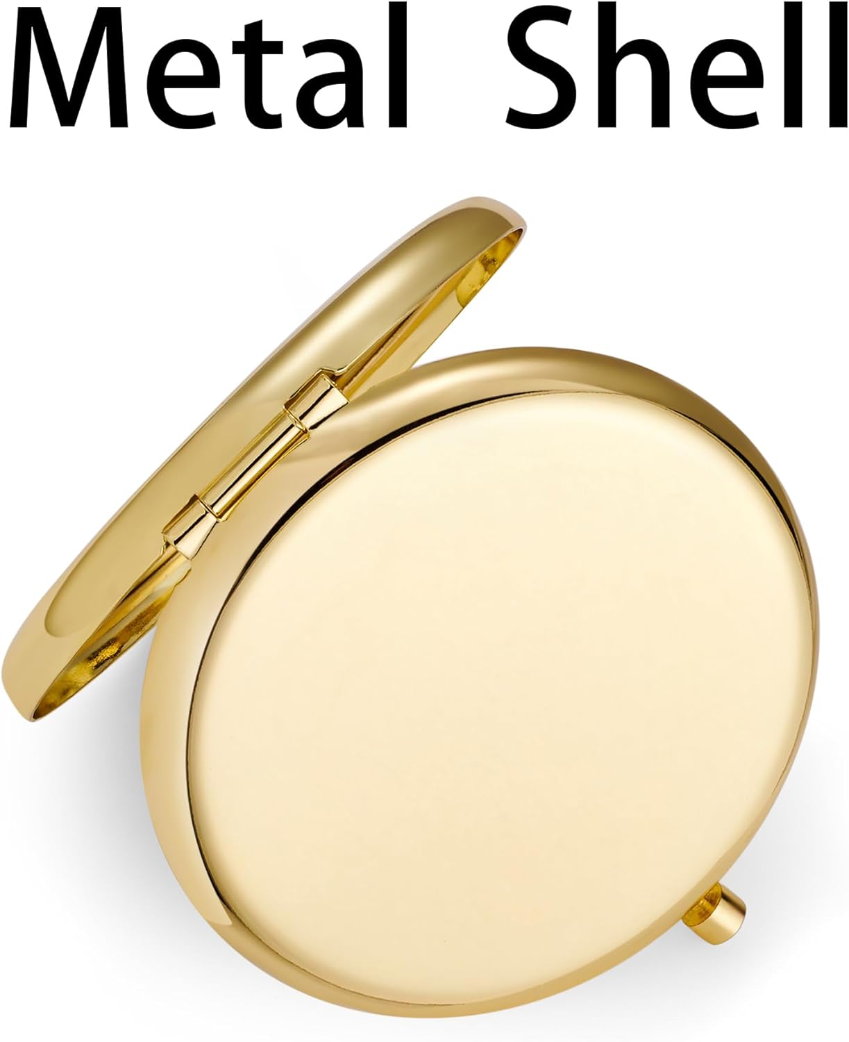 Compact Mirror, Pocket Travel Makeup Mirror for Purse, Metal Round Shell, 2-Sided 1X/2X Magnifying, Portable, Folding, Handheld, Gold, 18 Pack