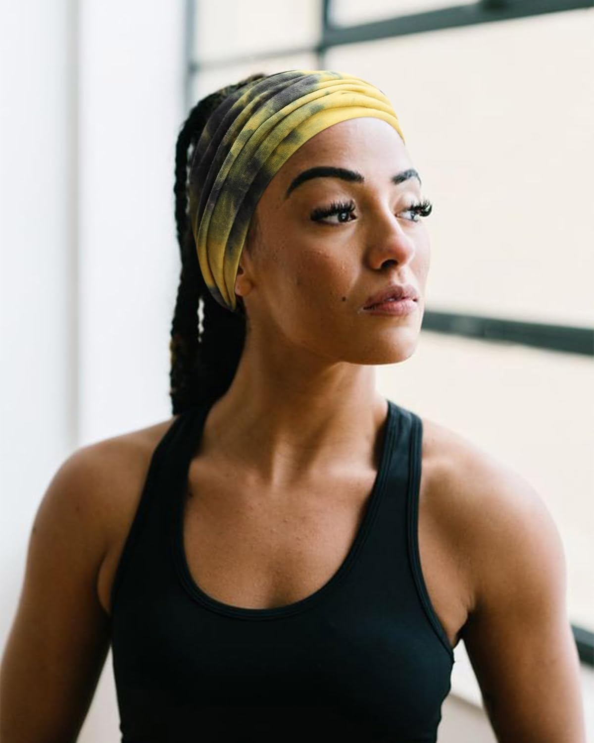 Extra Wide Headbands for Women Large Turban Headband Non Slip Boho Elastic Hairband Hair Twisted Knot Head Bands Accessories