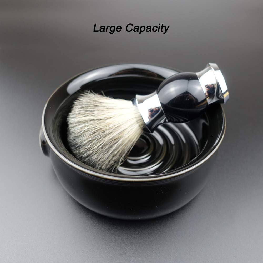 Shaving Soap Bowl For Men, Easier to Lather Black