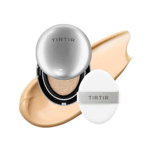 [*Mini Size*] TIRTIR Aura Glow Silver Cushion | Korean Cushion Foundation, (#23N Sand, 0.15 Fl Oz)