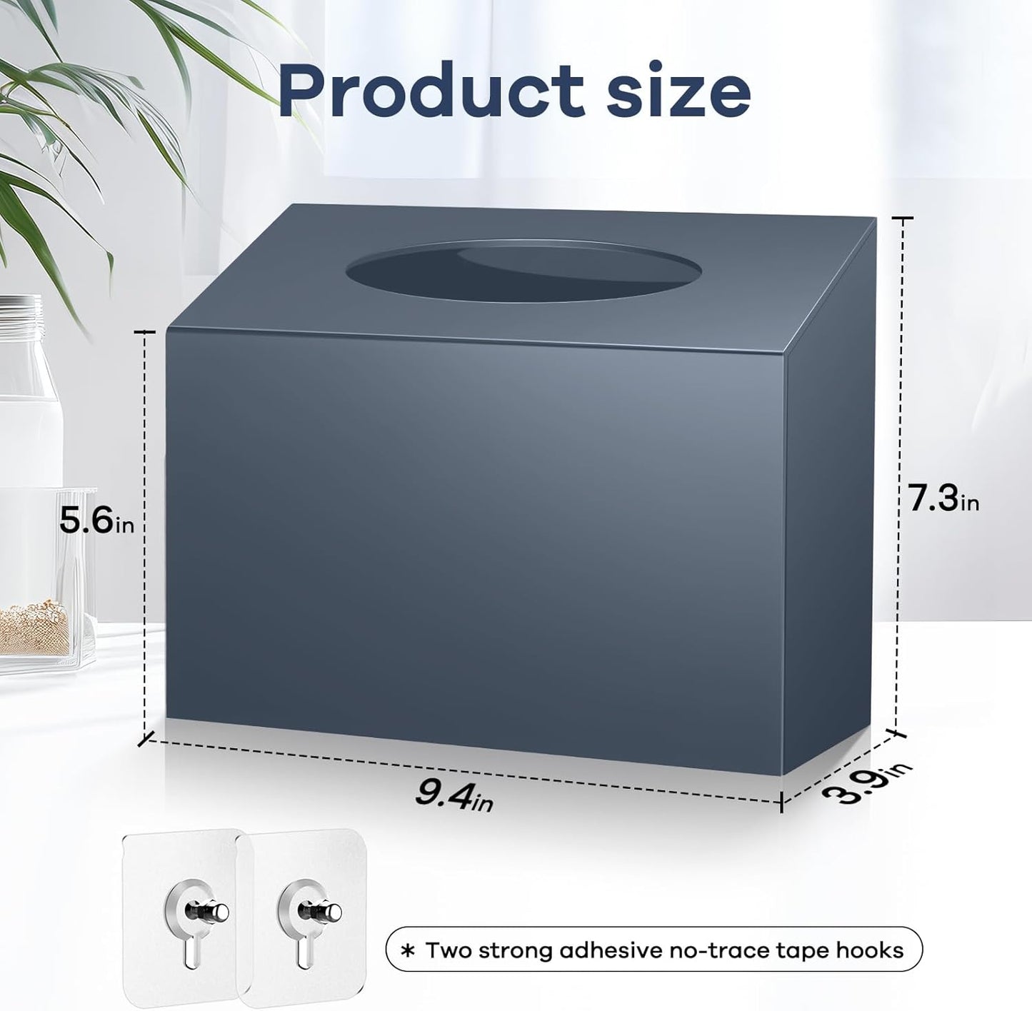 Acrylic Hand Towel Box Cover Compatible with Kleenex Disposable Hand Towels Wall-Mounted Paper Towel Dispenser Suitable for Tabletop, Bathroom, Car, and Office Use(Grey)