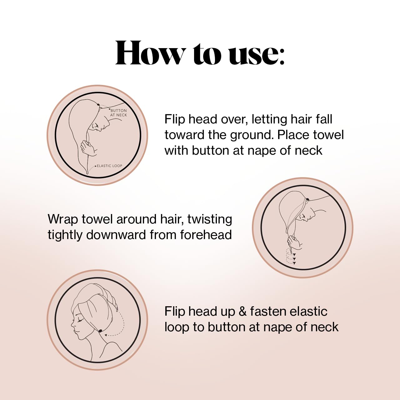 Kitsch Microfiber Hair Towel Wrap for Women - Microfiber Towel, Super Absorbent, Quick Dry, Anti-Frizz - for Long and Short Hairs, Turbans for Women, Wet and Curly Hair Wrap - Micro Dot