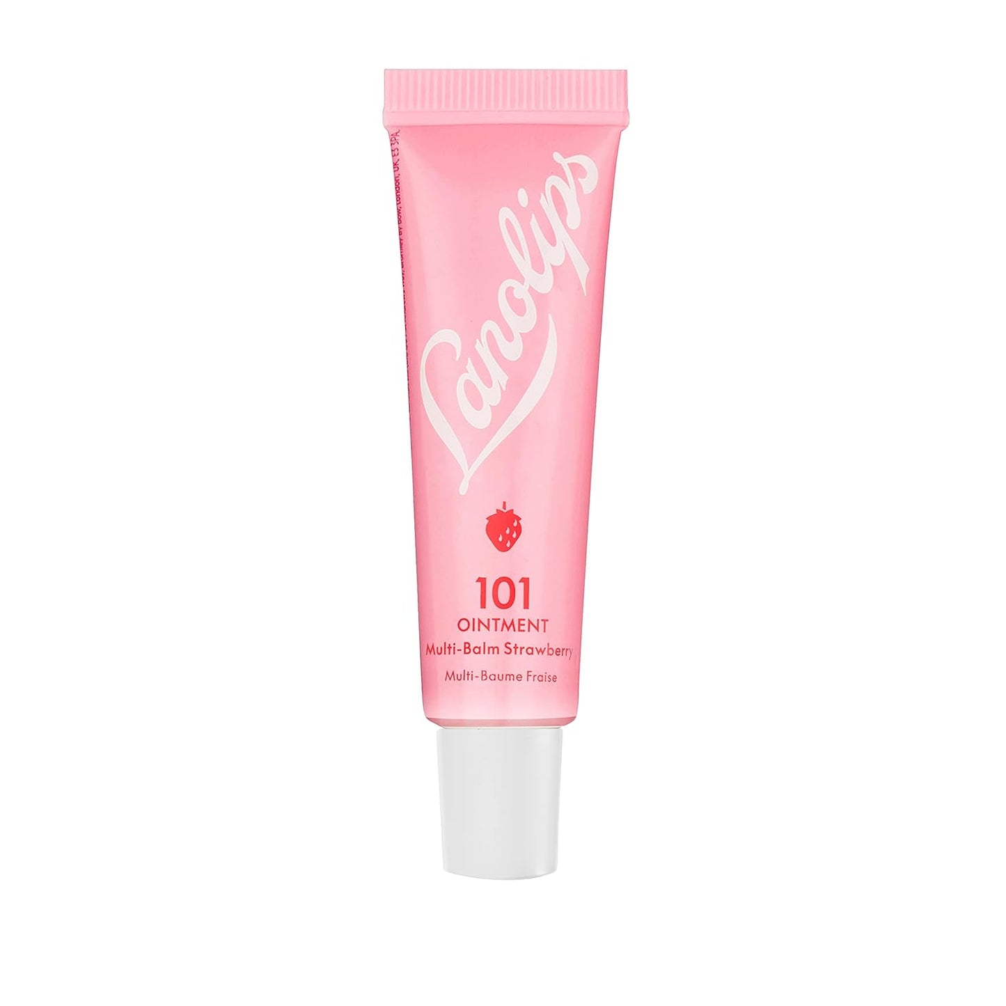 Lanolips 101 Ointment - Lanolin Lip Balm for Smooth, Hydrated & Healthy Lips - Multipurpose Lip Ointment with Lanolin Oil for Dry Lips, Cuticles & More - Strawberry (0.52 oz)