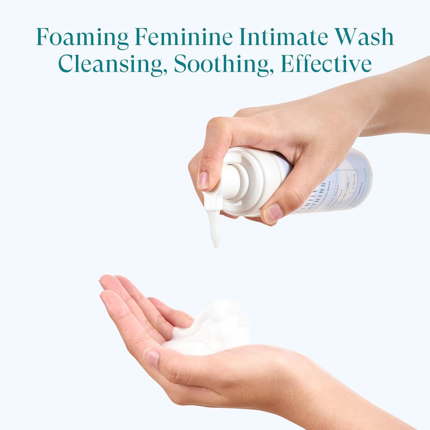 Soothing Foaming Feminine Wash for Women Ph Balance - Gentle Plant-Based Body Wash for Sensitive Skin - Vaginal Reduces Odor - Paraben & Dioxide Free, Unscented, 6.76 Fl.Oz, Pack of 1