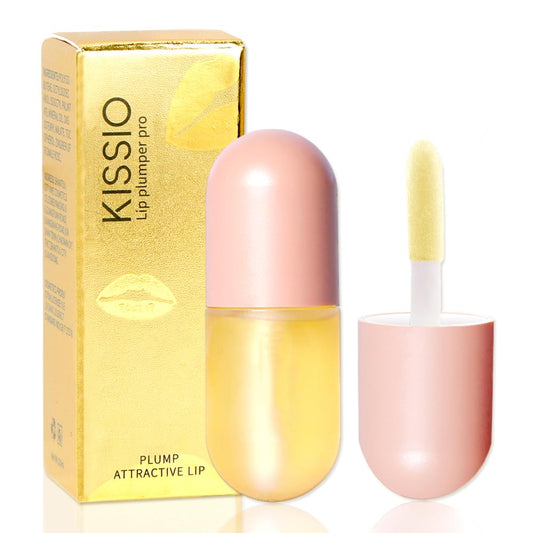 KISSIO Natural Lip Plumper,Lip Plumping Lip Gloss,Lips Plumper Gloss,Lip Plumper,Moisturizing& Reduce Fine Lines 5.5ml For Day Use
